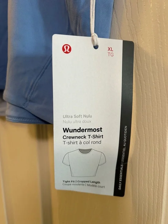 NWT lululemon ultra soft nulu wundermost crewneck crop Size XL blue - Picture 3 of 5